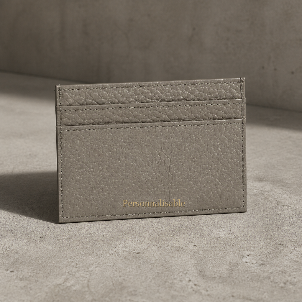 Porte-Cartes Homme Cuir Grainé Personnalisé à Graver
