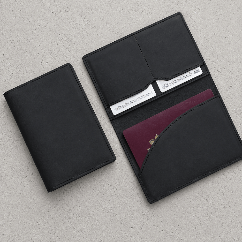 Porte-Cartes Homme Cuir Véritable Voyage Grand Format