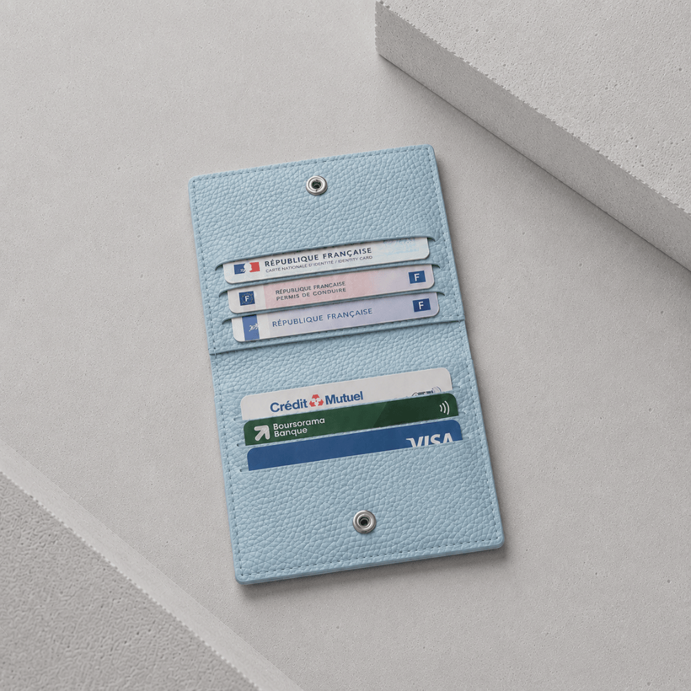Porte-Cartes Homme en Cuir de Vache Véritable à Rabat