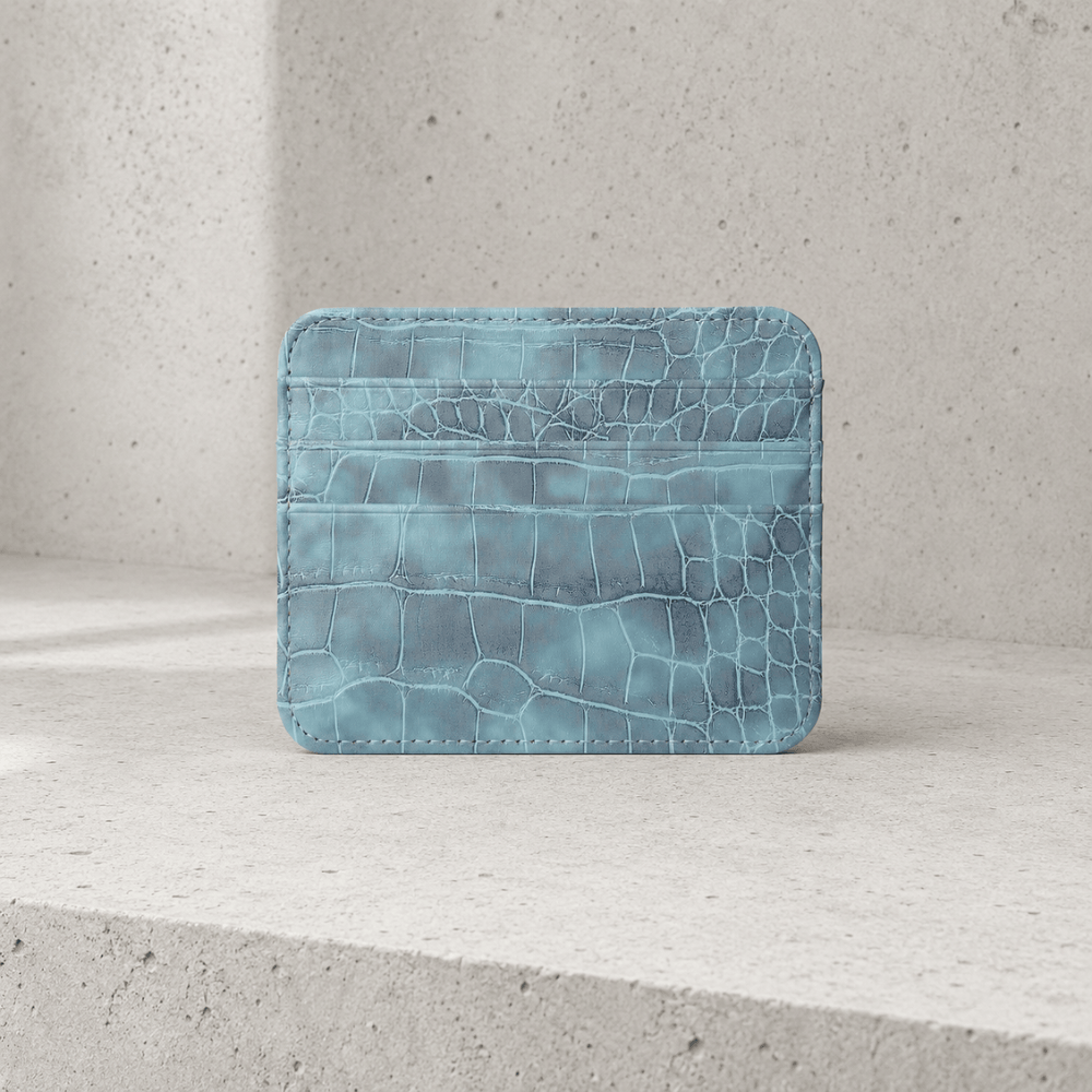 Porte-Cartes Homme Luxe Façon Crocodile Compact