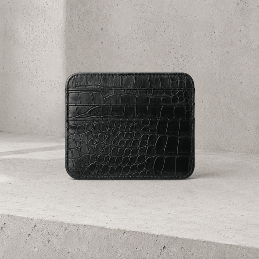 Porte-Cartes Homme Luxe Façon Crocodile Compact