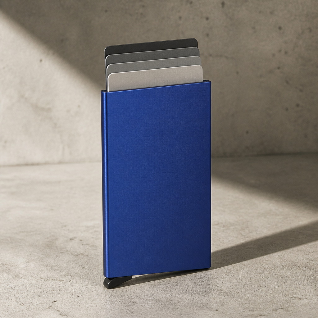 Porte-Cartes Homme Métal Anodisé RFID Slim Design