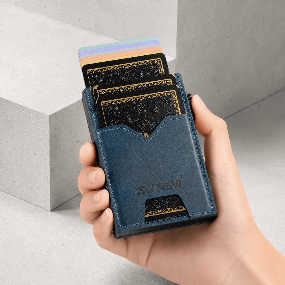 Porte-Cartes Homme Coulissant Pop-Up Slim Compact