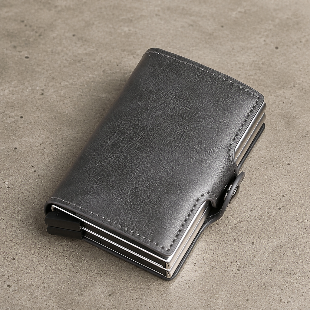 Porte-Cartes Homme Sécurisé RFID Boîtier Aluminium