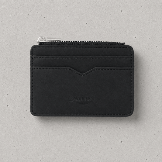 Porte-Cartes Homme Zippé Fin à Fenêtre Transparente