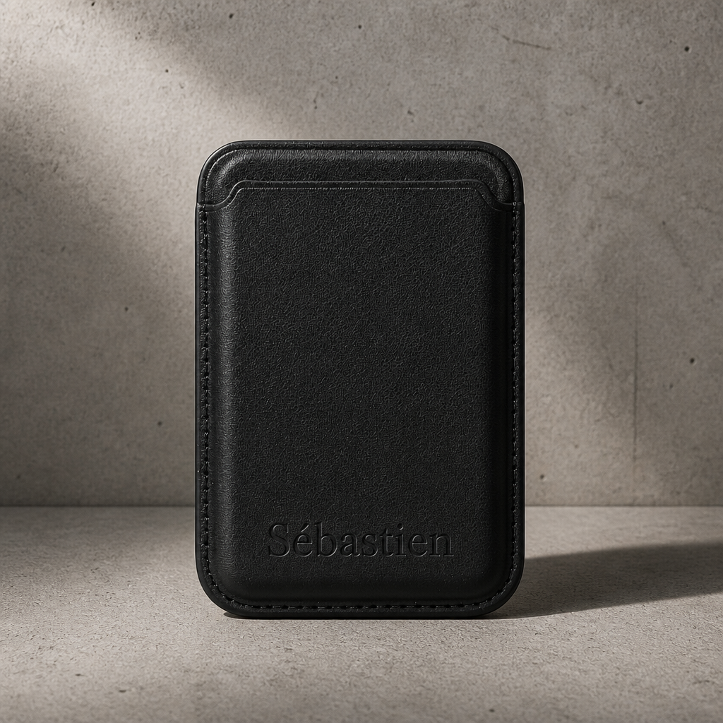 Porte-Cartes MagSafe Homme Personnalisé Gravé