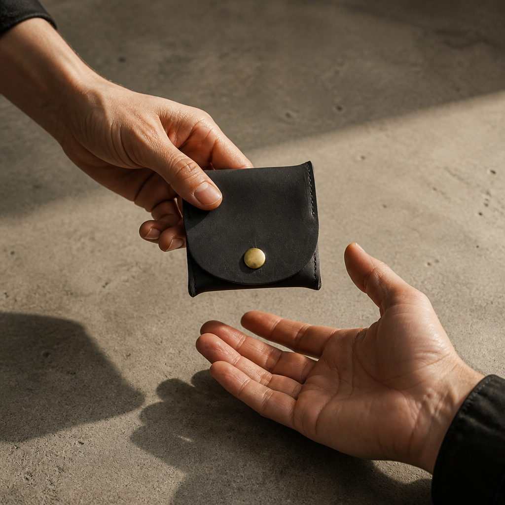 Porte-Monnaie Japonais Homme Cuir à Pièces Compact