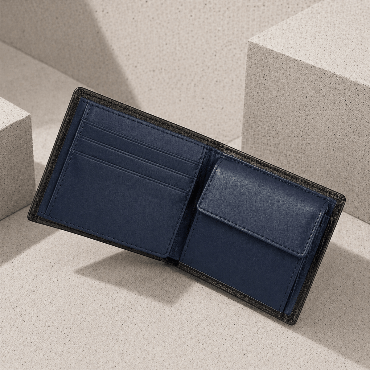 Portefeuille Homme Cuir Slim 10 Cartes RFID Porte-Monnaie