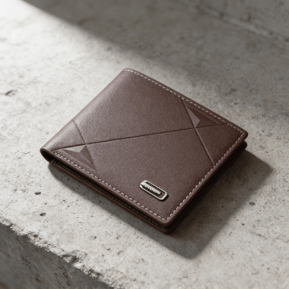 Portefeuille Homme Aspect Cuir 2 Volets Compact