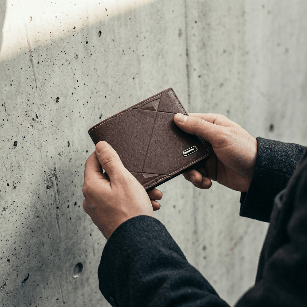 Portefeuille Homme Aspect Cuir 2 Volets Compact