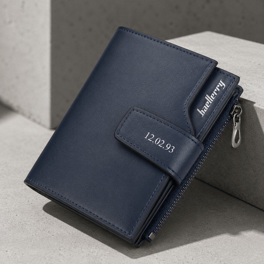 Portefeuille Homme Personnalisable Vertical Zippé