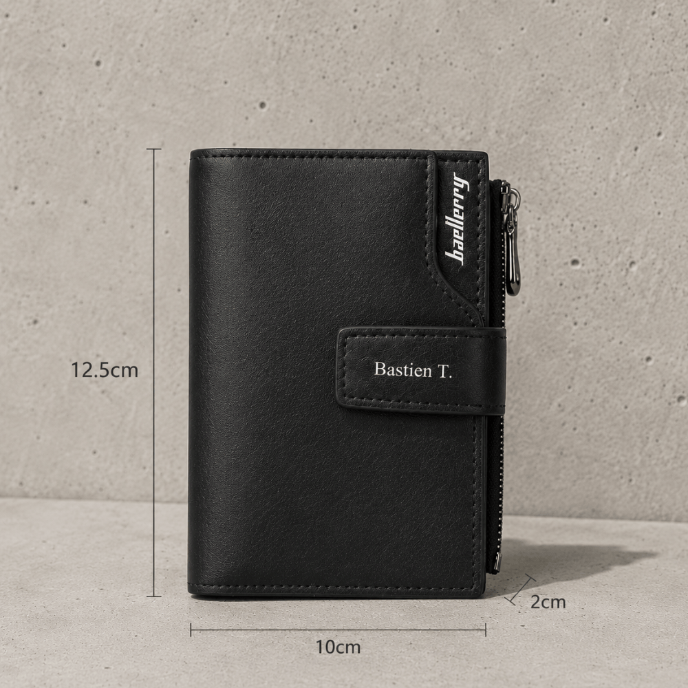 Portefeuille Homme Personnalisable Vertical Zippé
