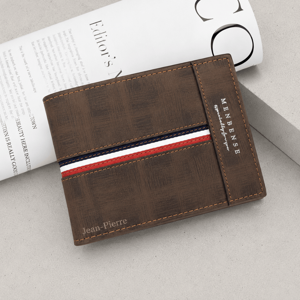 Portefeuille Homme Personnalisable Prénom et Date