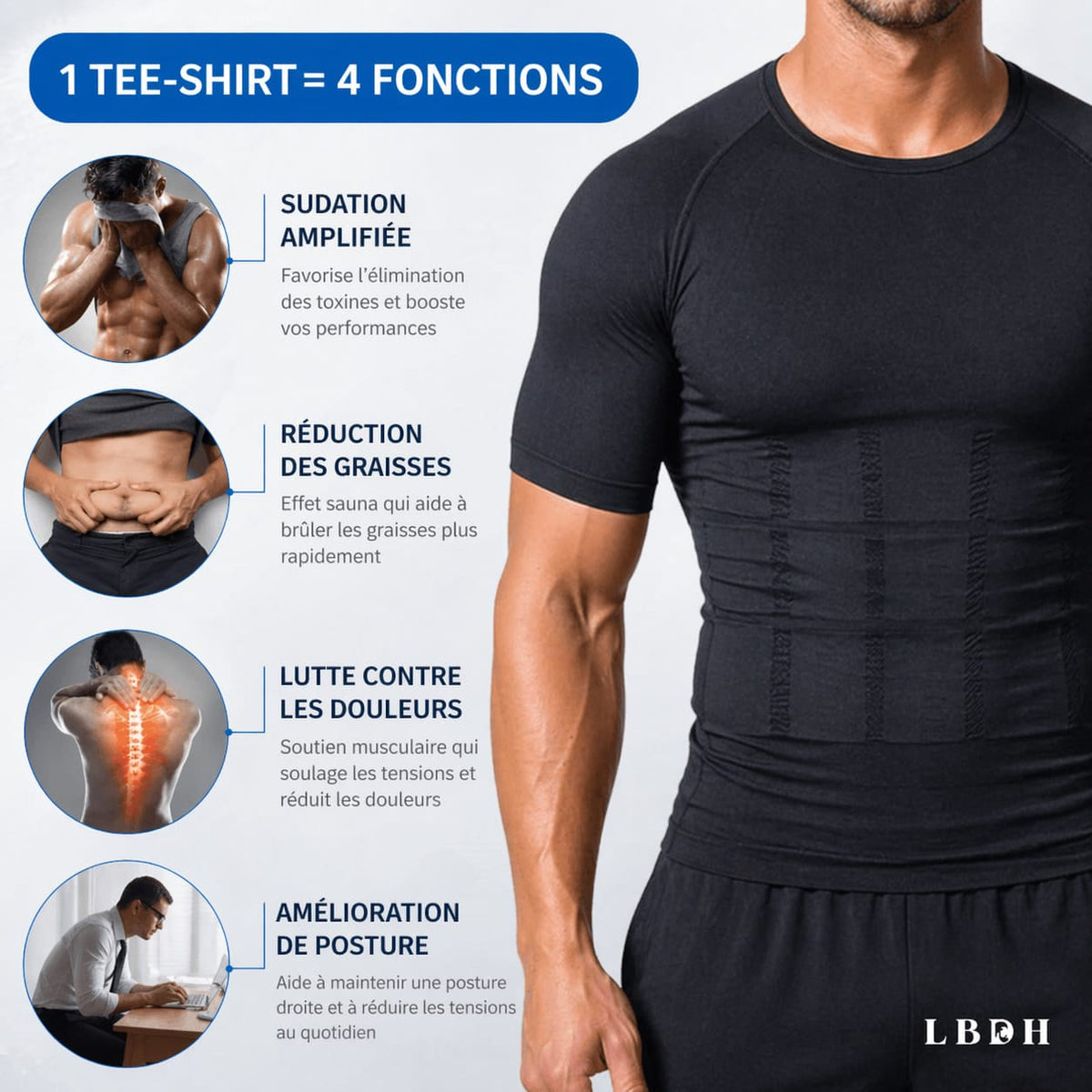 Tee-shirt de compression homme