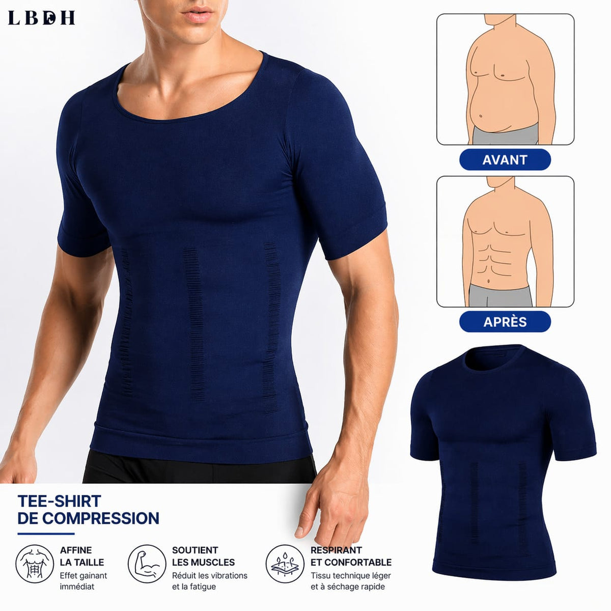 Tee-shirt de compression homme