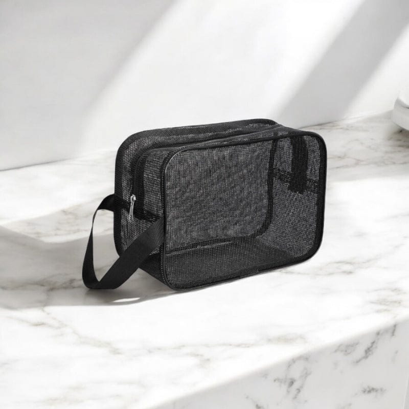 Kit trousse de toilette transparente avion - 2 tailles voyage