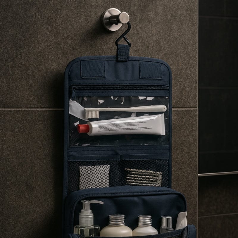 Trousse de toilette homme suspendue - Compartiments organisés