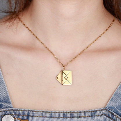 COLLIER ET PENDENTIF ENVELOPPE PERSONNALISÉE