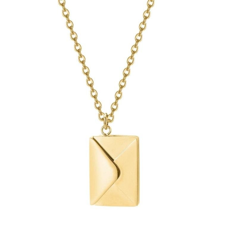 COLLIER ET PENDENTIF ENVELOPPE PERSONNALISÉE