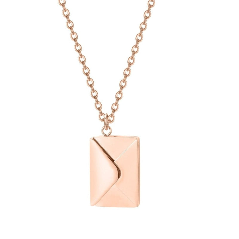 COLLIER ET PENDENTIF ENVELOPPE PERSONNALISÉE
