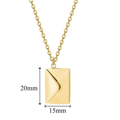 COLLIER ET PENDENTIF ENVELOPPE PERSONNALISÉE