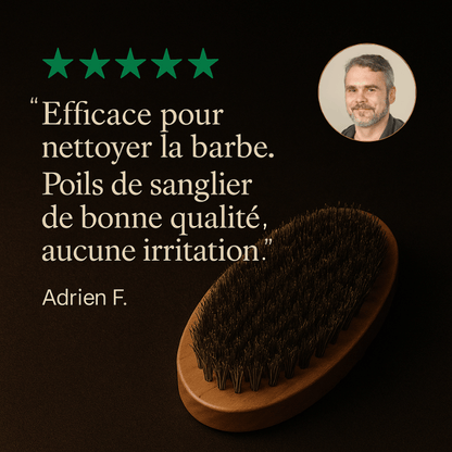 Brosse à Barbe en Poils de Sanglier