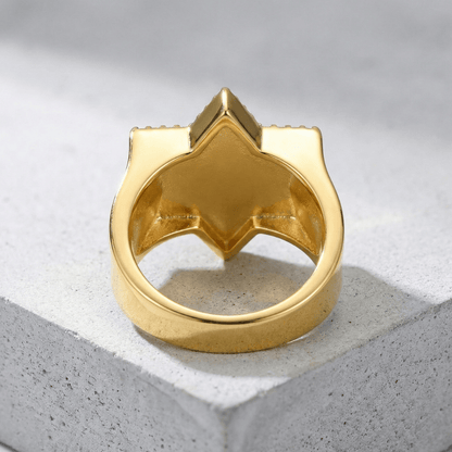 Bague Chevalière Diamant Homme Moissanite Étoile