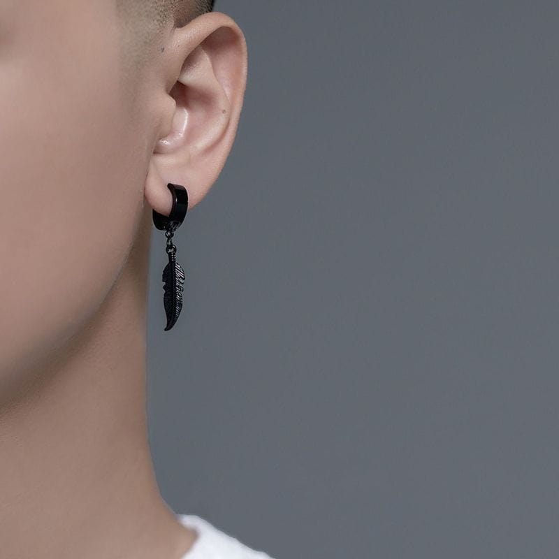 Boucles d'Oreilles Pendantes Plume - Originale et Tendance
