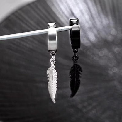 Boucles d'Oreilles Pendantes Plume - Originale et Tendance