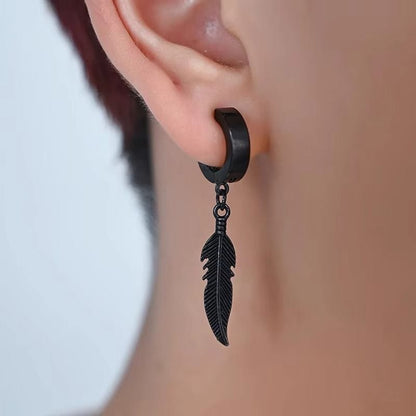 Boucles d'Oreilles Pendantes Plume - Originale et Tendance