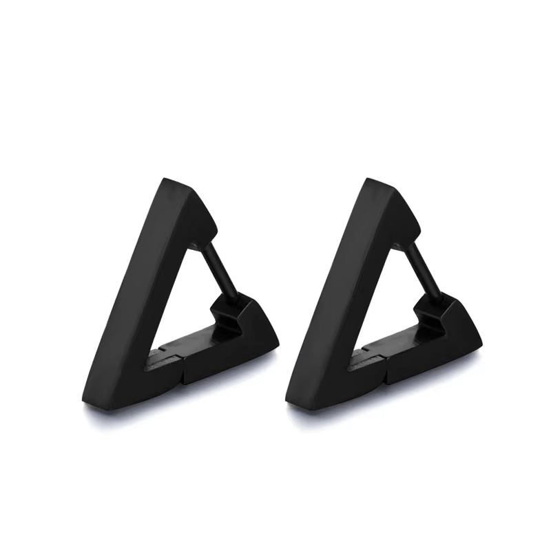 Boucles d'Oreilles Triangle Homme – Acier Inoxydable & Style Minimaliste
