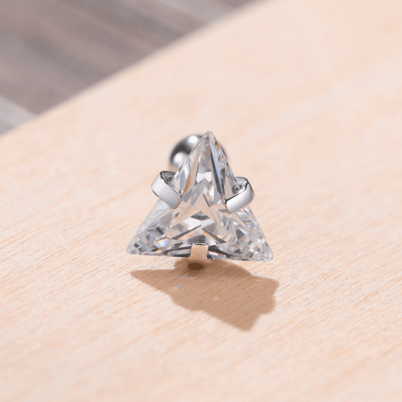 Boucles d'Oreilles Triangle Diamant - Style Luxe
