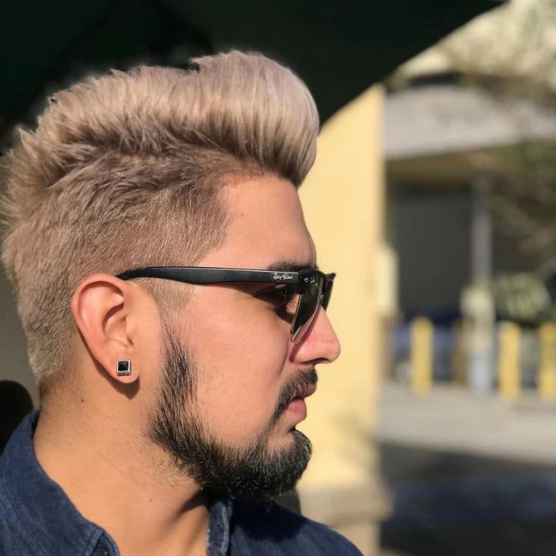 Boucles d'Oreilles Carrées – Acier & Pierre Noire