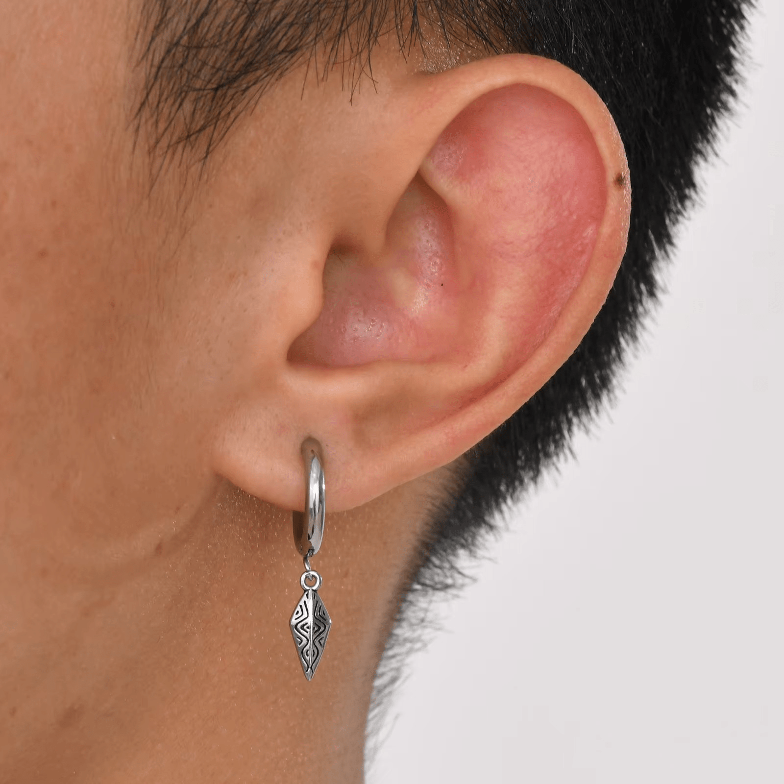 Boucles d’Oreilles Pendantes Argentées - Style Tribal
