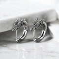 Boucles d’Oreilles Homme Dragon – Style Viking en Acier