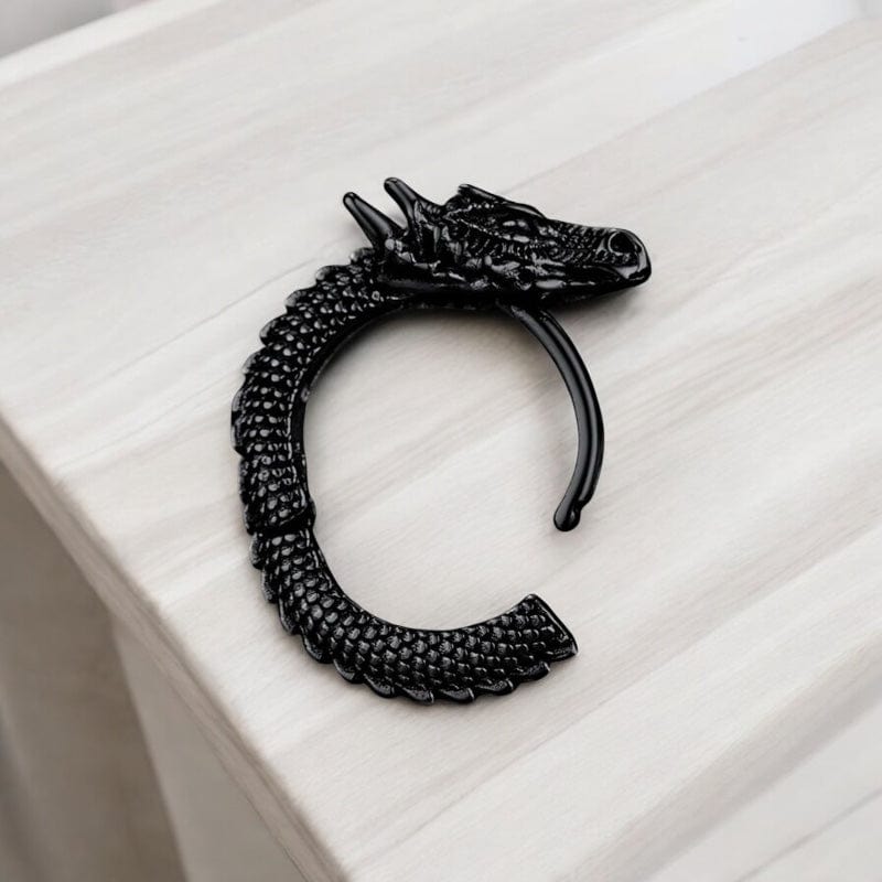 Boucles d’Oreilles Homme Dragon – Style Viking en Acier