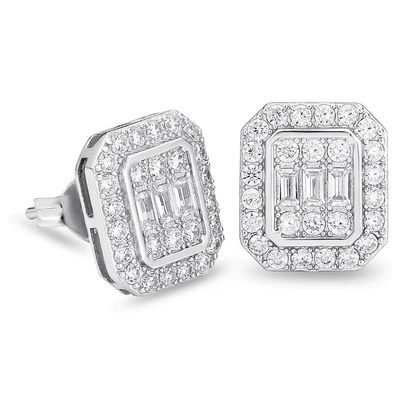 Boucles d’Oreilles Carré Luxe – Effet Diamant Brillant