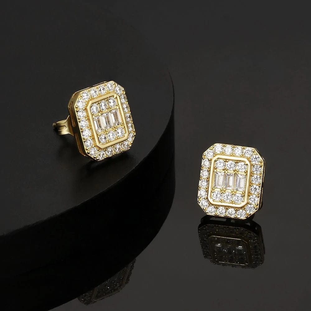 Boucles d’Oreilles Carré Luxe – Effet Diamant Brillant