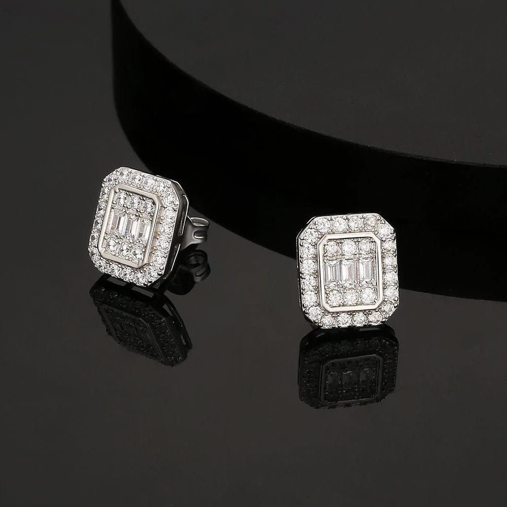 Boucles d’Oreilles Carré Luxe – Effet Diamant Brillant