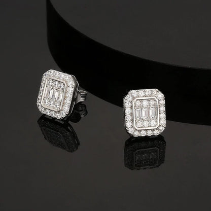 Boucles d’Oreilles Carré Luxe – Effet Diamant Brillant