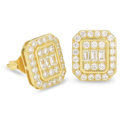Boucles d’Oreilles Carré Luxe – Effet Diamant Brillant