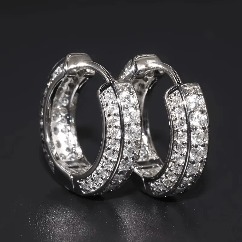 Boucles d’Oreilles Créoles Luxe – Dorées & Argentées Effet Diamant