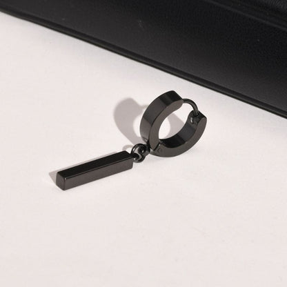 Boucles d’Oreilles Pendantes Barre – Acier Inoxydable Homme
