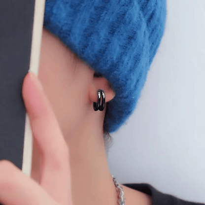 Boucles d'Oreilles Anneaux doubles – Style moderne et tendance