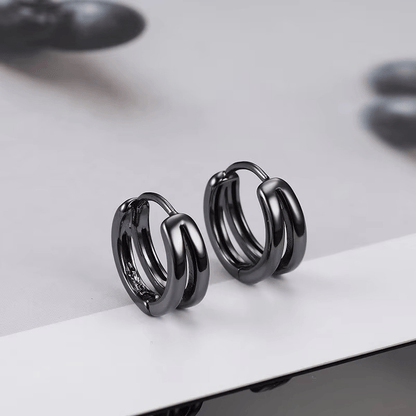 Boucles d'Oreilles Anneaux doubles – Style moderne et tendance