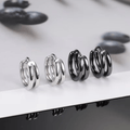 Boucles d'Oreilles Anneaux doubles – Style moderne et tendance