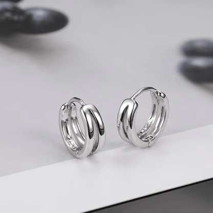 Boucles d'Oreilles Anneaux doubles – Style moderne et tendance