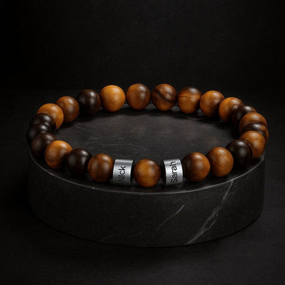 Bracelet Homme Personnalisé Perles -  Pierres Naturelles