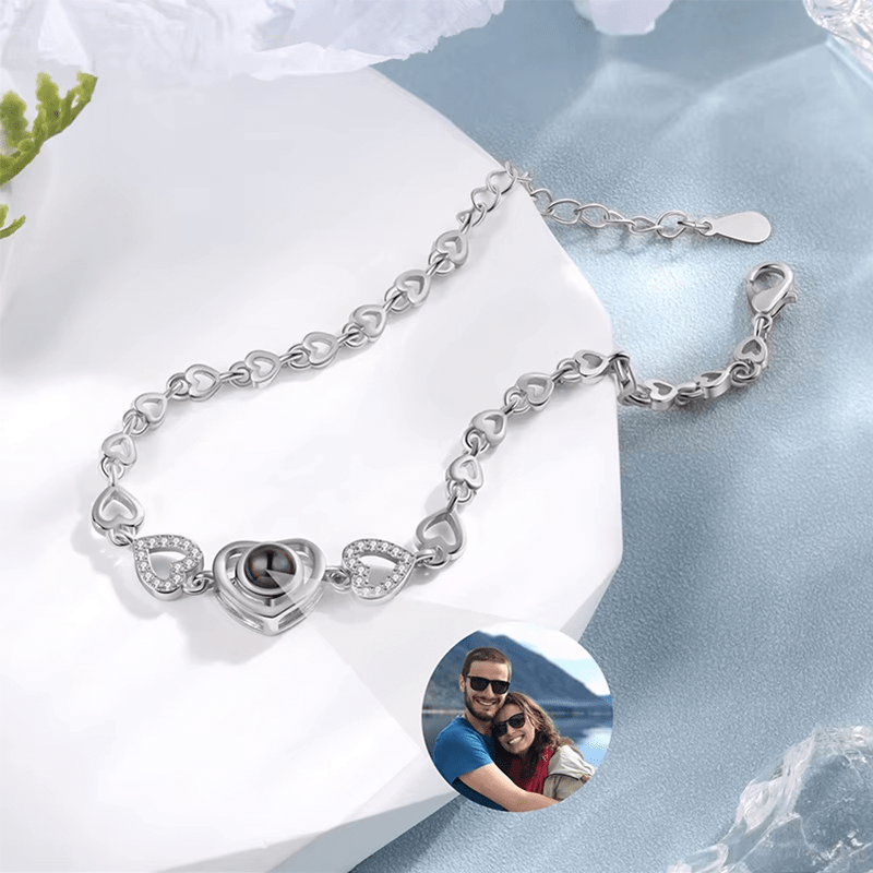 Bracelet Personnalisé cœur photo