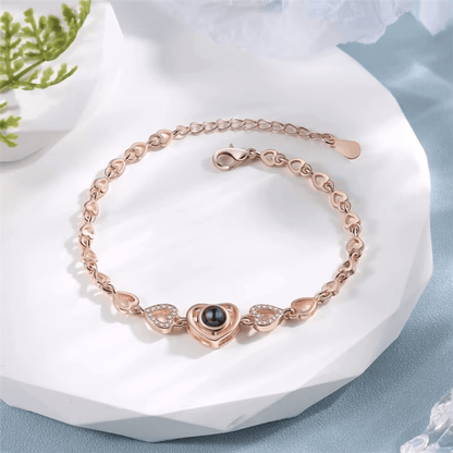 Bracelet Personnalisé cœur photo